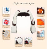 Health Care Vibrator Hands Free Best Infrared Kneading Cordless Electronic Healax Back Neck and Shoulder Massager with Heat