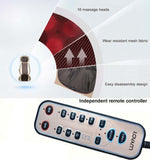 LY-712A OEM Full Body Shiatsu Heated Massage Cushion with Kneading & Vibrating Functions PU Material Car Seat Back Relax Machine