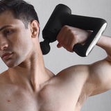 LUYAO LY-675A Handheld Wireless Deep Tissue Massage Gun Relax Muscles with Brushed Motor & LCD Screen for Body Treatment