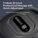 16-Head Deep Tissue Percussion Massage Gun with 5 Modes & 20 Speeds for Full Body Fascia & Muscle Recovery