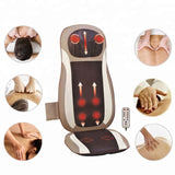 Electric Heated Low Back and Neck Shiatsu Massager Cushion Vibrating Butt Spine Kneading Whole Full Body Car Seat Massage Chair